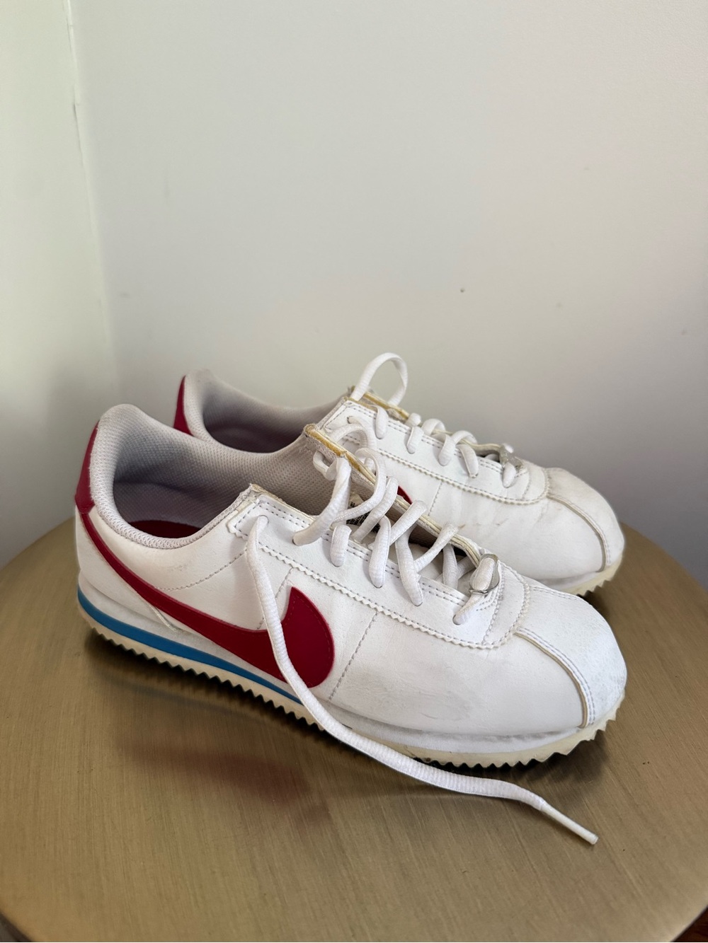 Nike Classic Cortez Leather "Forrest Gump" White/Varsity Red-Blue